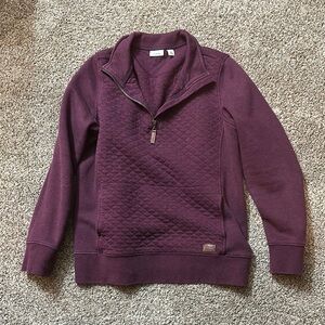 L.L. Bean Plum Quilted Sweatshirt